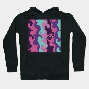 Purple, Pink & Blue Swirly Stripes Hoodie